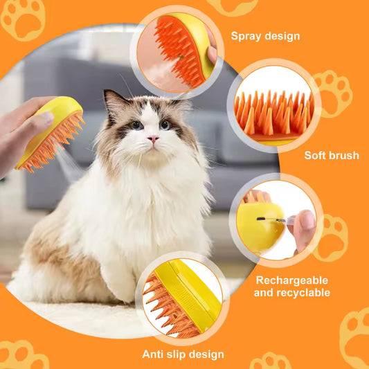 Cepillo vaporizador para mascotas